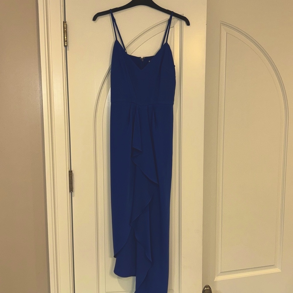 Royal blue mid-to-maxi length dress- cocktail- wedding guest- bridesmaid